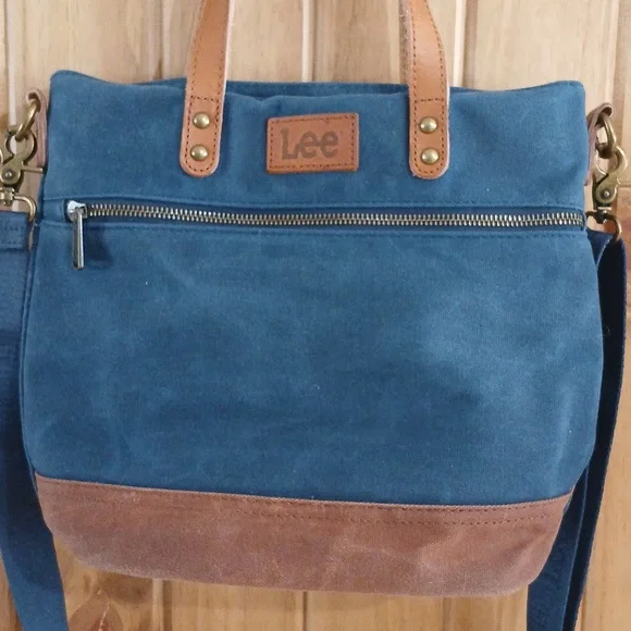 Lee Waxed Canvas Leather Crossbody Purse - Picture 3 of 9